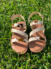 Load image into Gallery viewer, Brown Cow Print Sandals
